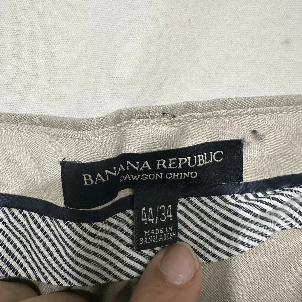 Banana Republic Dawson Chino Pants Mens Khaki 100% Cotton‎ Casual
